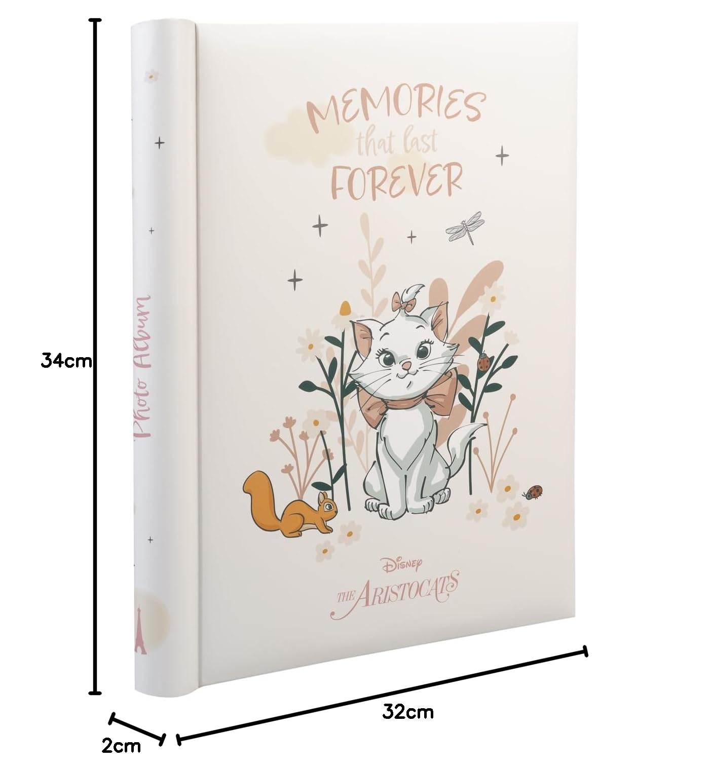 Grupo Erik Photo Album Self Adhesive Disney The Aristocats | 9x12 inches - 24x32 cm, 15 Double Sided Pages, Polaroid Photo Album, Scrapbook, Memory Book, Travel Gift Ideas, Disney Gifts For Cat Lovers | Album ze zdjęciami, samoprzylepny, twarda okładka, s