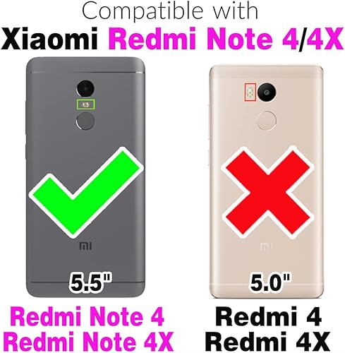 Miniatura 2 de Asuwish Funda compatible con Xiaomi Redmi Note 44X y protector de pantalla de vidrio templado, accesorios de celda, fundas protectoras suaves de