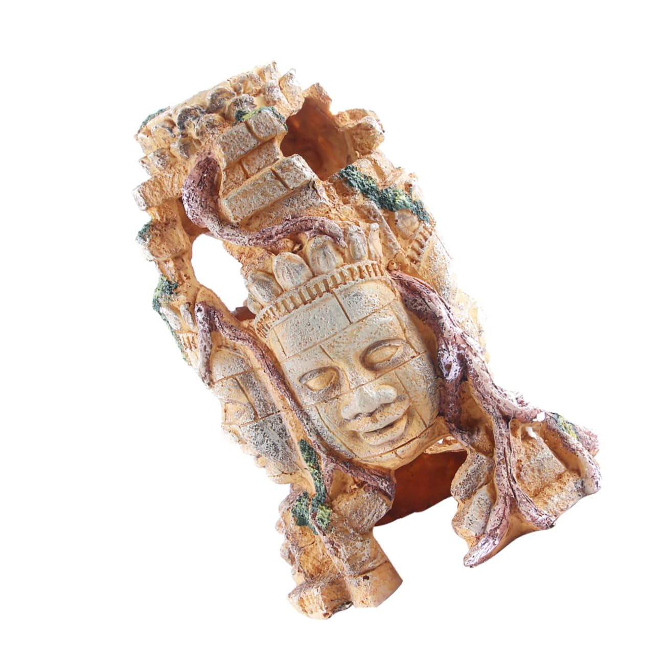 YARNOW Decorazione per Acquario in Resina Ornamento Teschio e Buddha a Facce per Acquario, per Vasche e Studio, Confezione