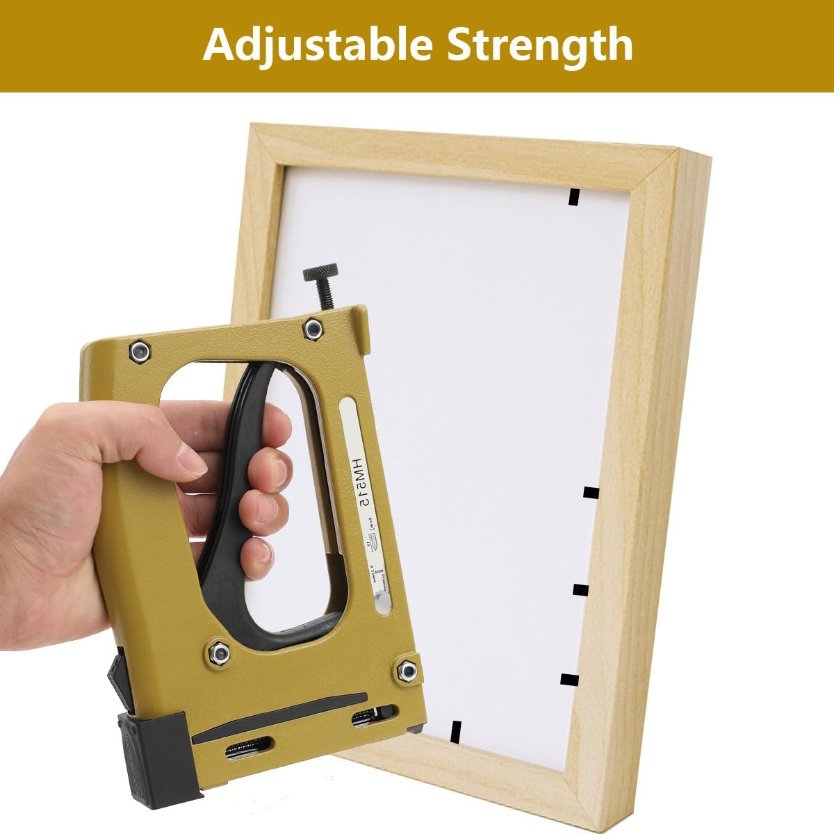 Point Driver Framing Tool, Flexible Point Gun Tacker, Lightweight Metal Picture Framing Tool with 1000 Points for Artist Framing Paintings and Pictures