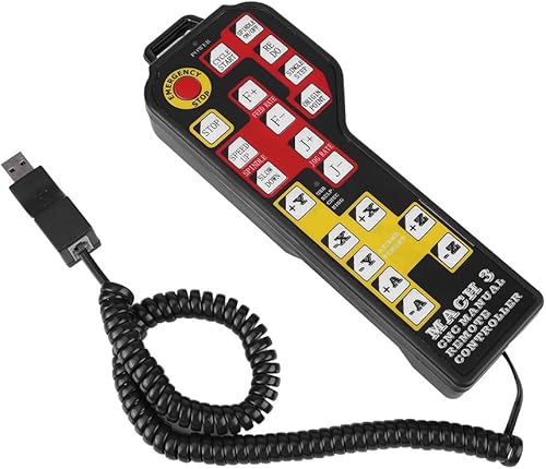 Miniatura 5 de ViaGasaFamido Generador de pulsos de volante CNC, motor paso a paso, máquina de grabado CNC, controlador manual, conector USB, control de 4 ejes,