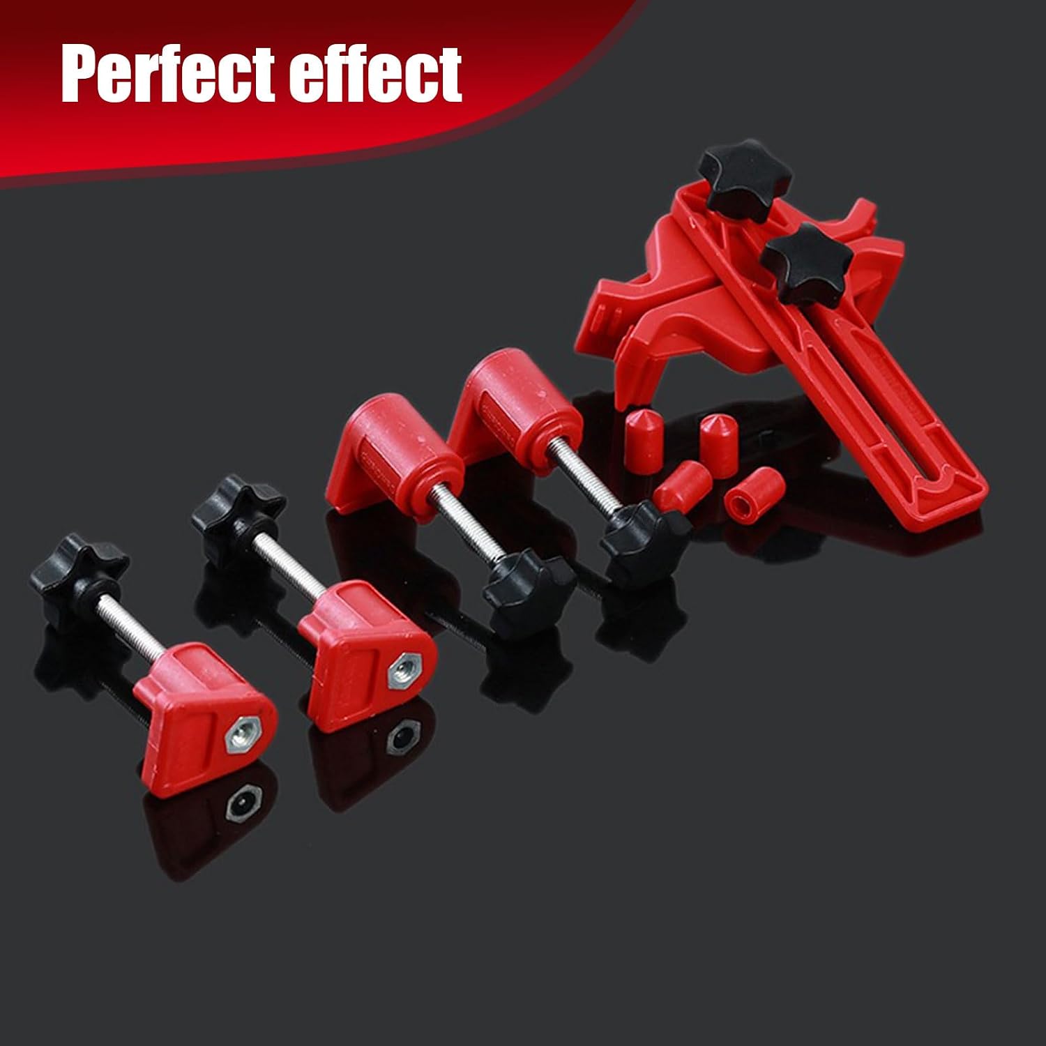 9 PCS Car Main Cam Timing Sprocket Gear Locking Tool Set, Bump Locking Double Camshaft Anti-Slip Fixing Clamp, Automotive Work Protection Accessories, Suitable for Most Car Models (Red)