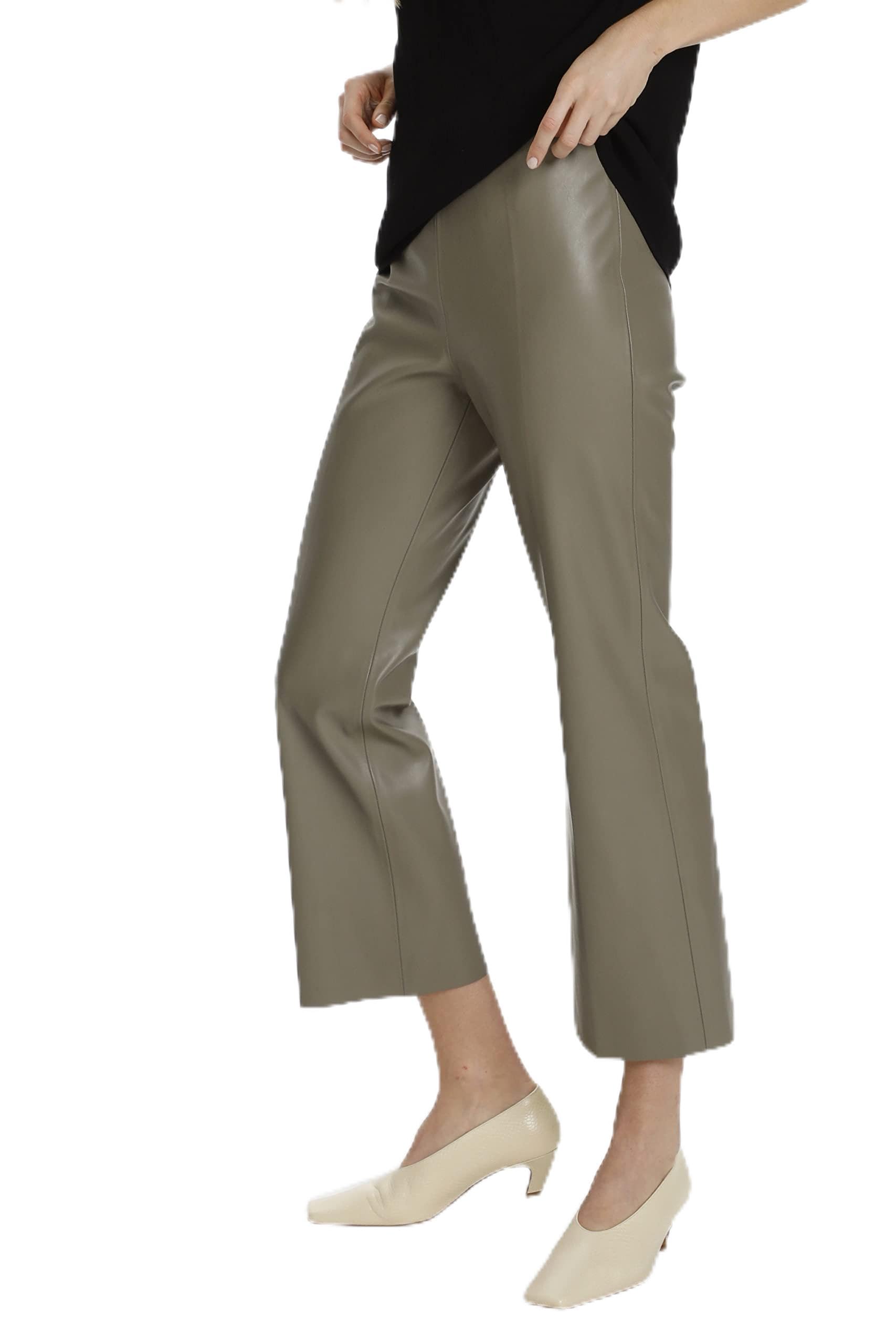 Soaked In Luxury Women's Gris Trousers Kaylee Pu Kickflare