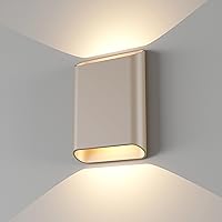 Vista 11 de Luces de pared para dormitorio, luz de pared interior arriba y abajo, apliques de pared exteriores LED regulables, luz de porche moderna de 7.8
