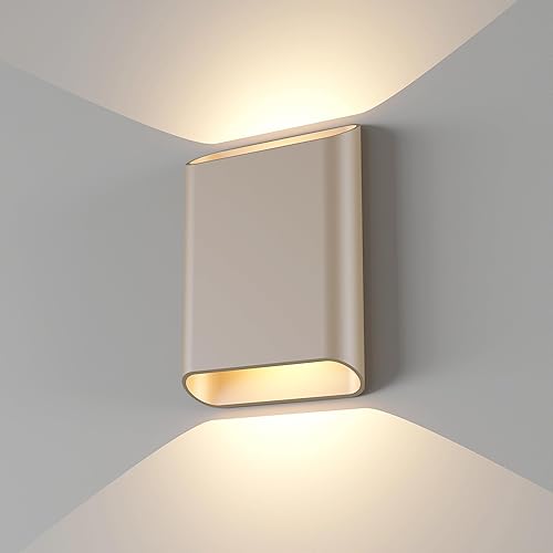 Miniatura 11 de Luces de pared para dormitorio, luz de pared interior arriba y abajo, apliques de pared exteriores LED regulables, luz de porche moderna de 7.8