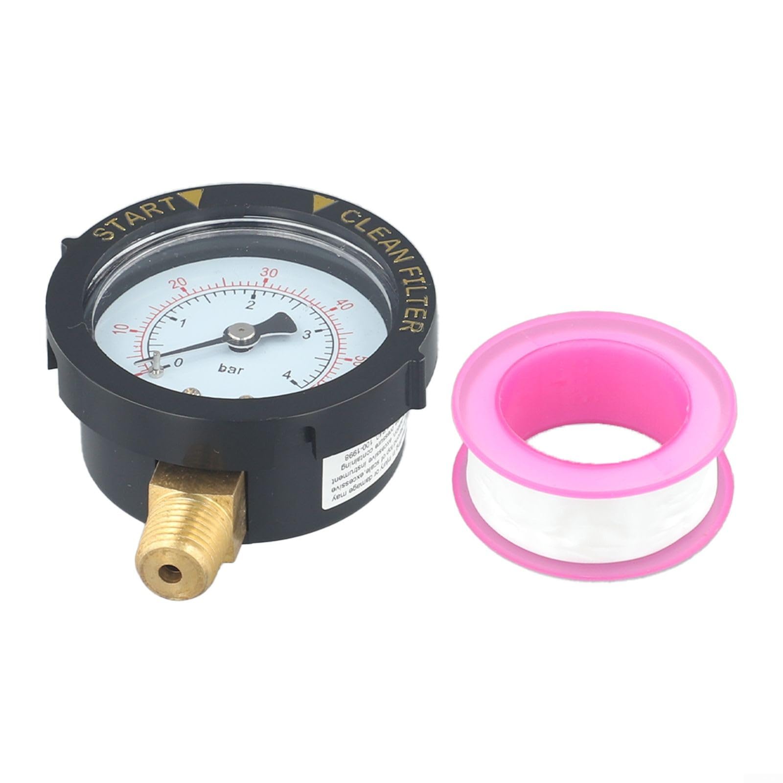 0-60 Psi Pool Filter Pressure Gauge, 1/4 NPT Back Mount Clean Filter Indicator Water Pressure Gauge For Pentair 190058, Suitable For Swimming Pools Water Pumps Spas