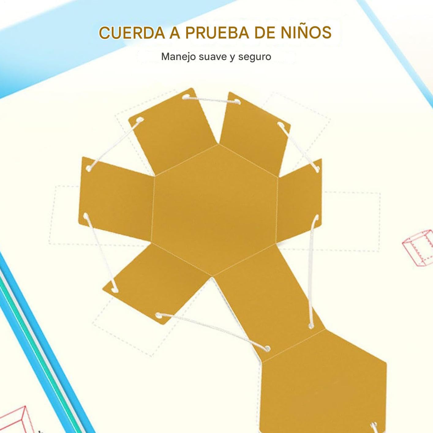Libro De Geometría Para Niños - Libro Educativo con Hilos Entrelazados para Niños | Herramienta Educativa Matemática De Lógica Para Casa Y Aula