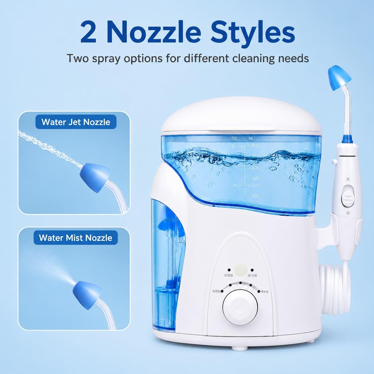 Elektryczny irygator do nosa Neti, zbiornik 600 ml, 4 dysze