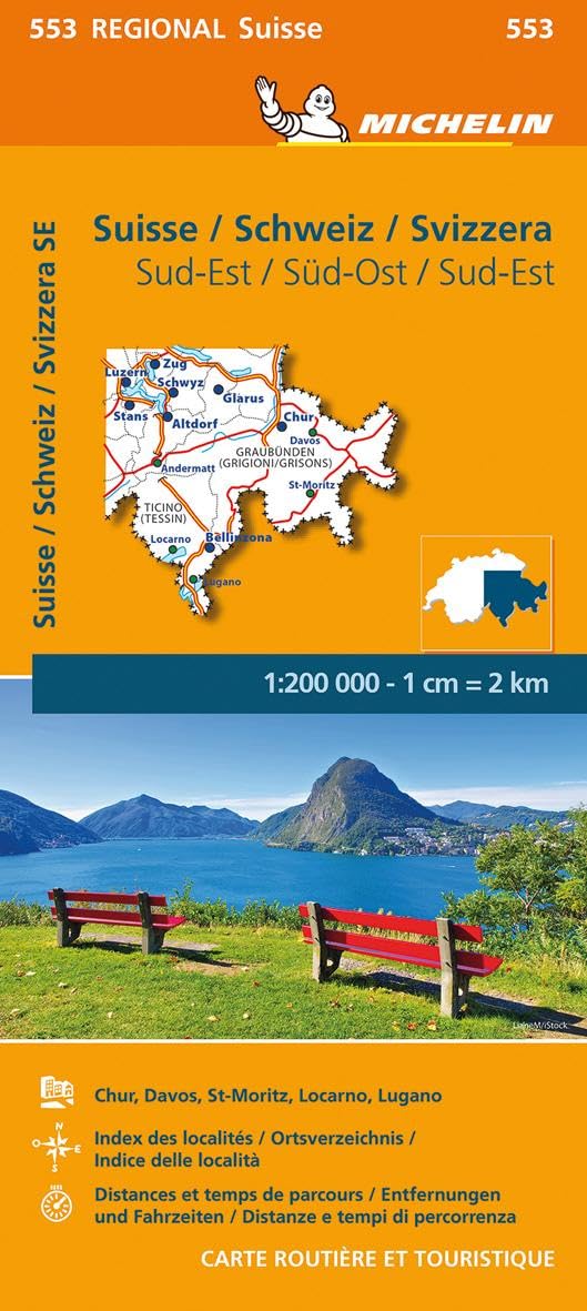 Suisse Sud-Est - Michelin Regional Map 553: Maps Map – Folded Map, 30 September 2021