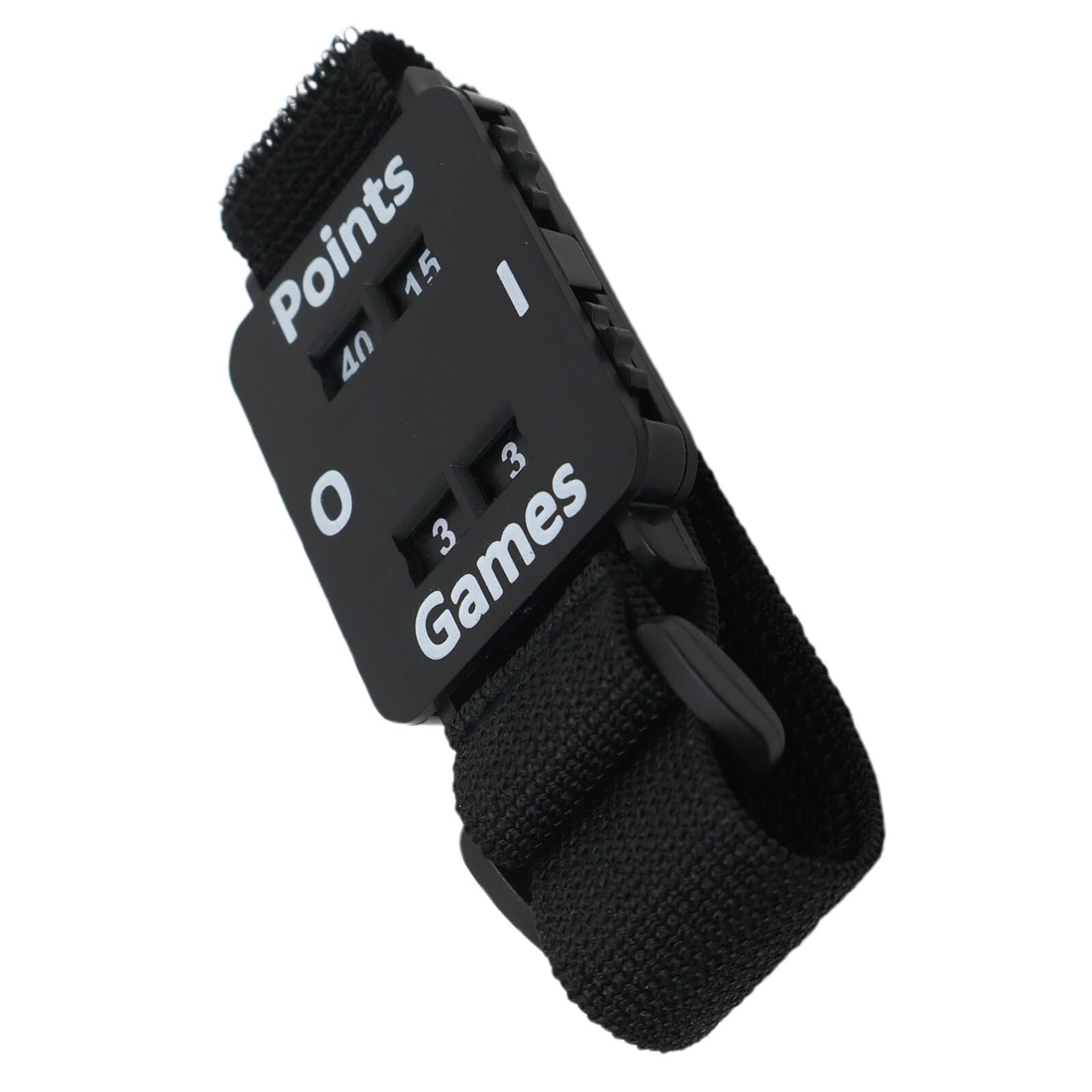 Pulsera Contador de Puntuación Ajustable Negra para Tenis, Críquet, Pádel y Pickleball, Reloj Contador Portátil de Golpes con Pantalla HD para Entrenamiento y Competición al Aire