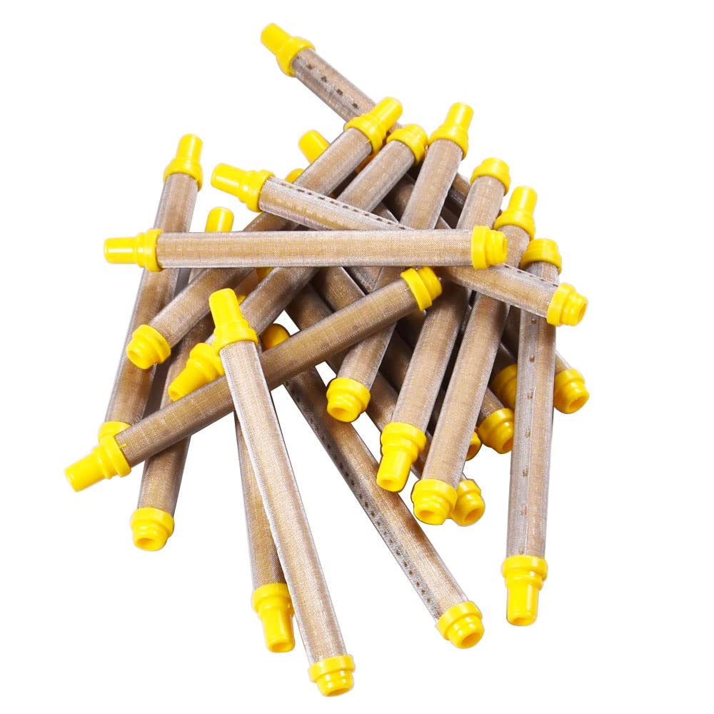 Airless SJG Airless Spray Gun Filter 287033 Yellow，Latex 100 Mesh 20 Packs