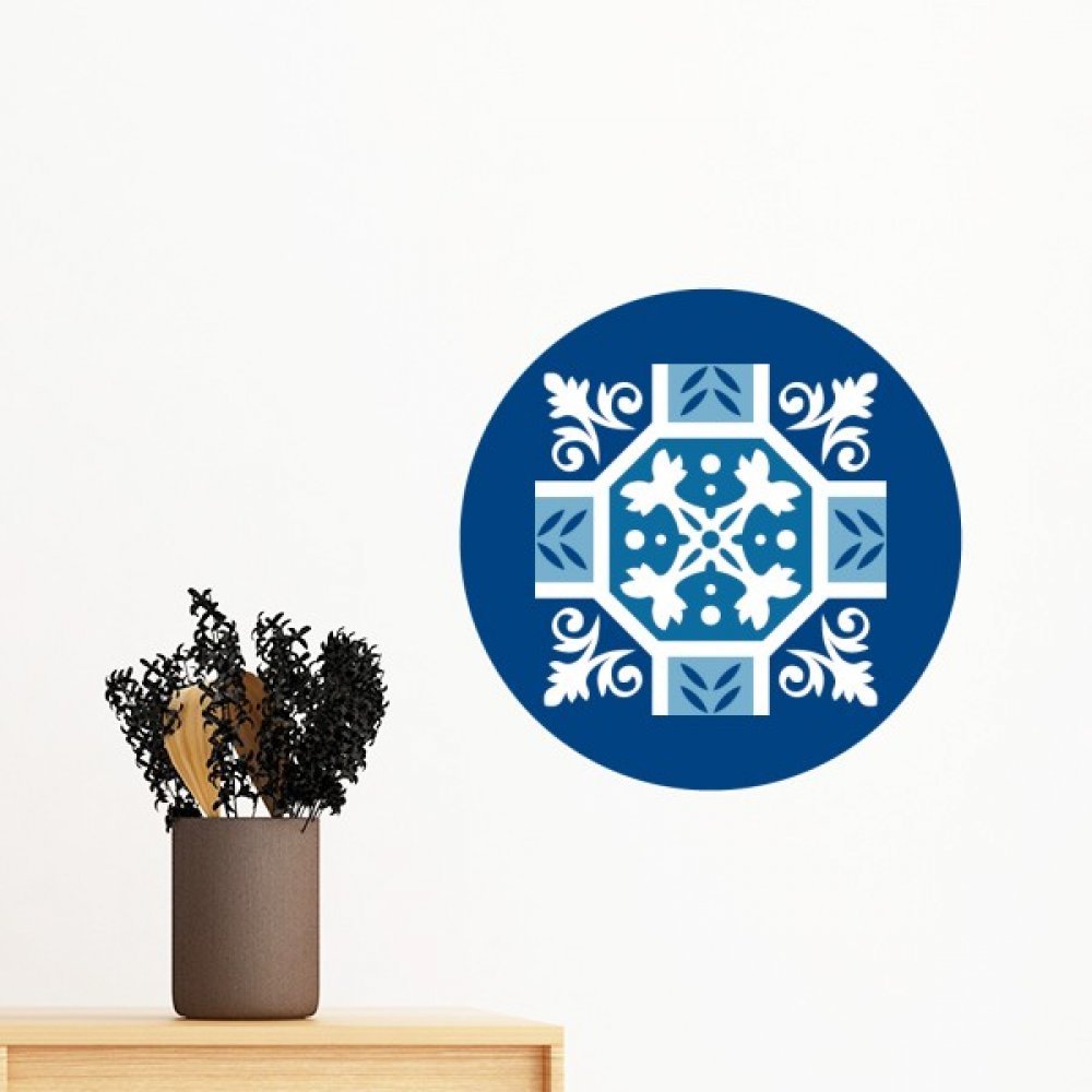 Papier peint chambre vinyle bleu pour creer une ambiance marocaine zen