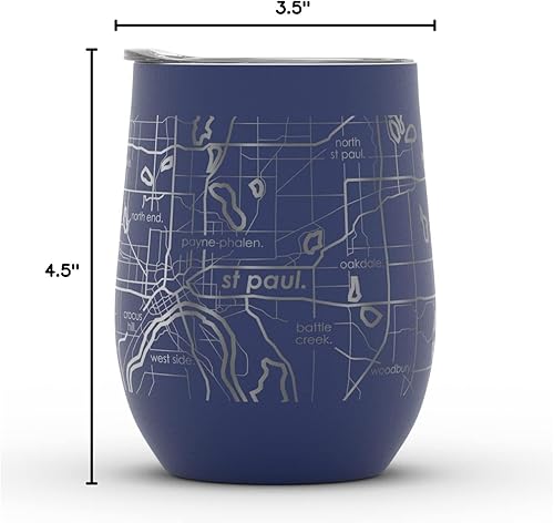 Vista 847 de Well Told Lexington Kentucky Map - Vaso de vino aislado con grabado de mapa de Kentucky, taza de acero inoxidable grabada (12 onzas, verde domingo)