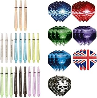 63 PCS Medium Dart Shafts, Dart Stems Dart Flights Assorted Dart Accessories Kit 2BA Thread Throwing Fitting with O'ring