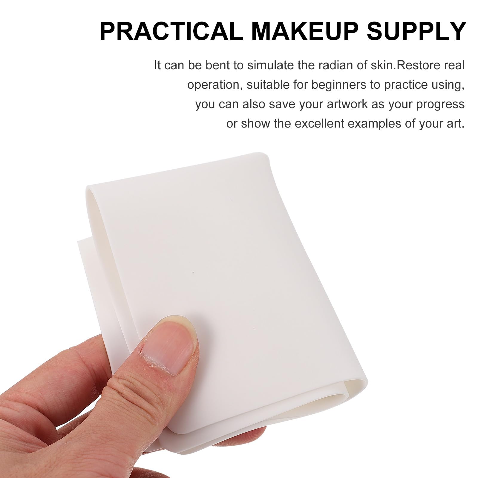 Abaodam Tattoo Training Skin 10Pcs White Silicone Practice Accessories for Eyebrow, Sturdy and Grit-Free — view 4