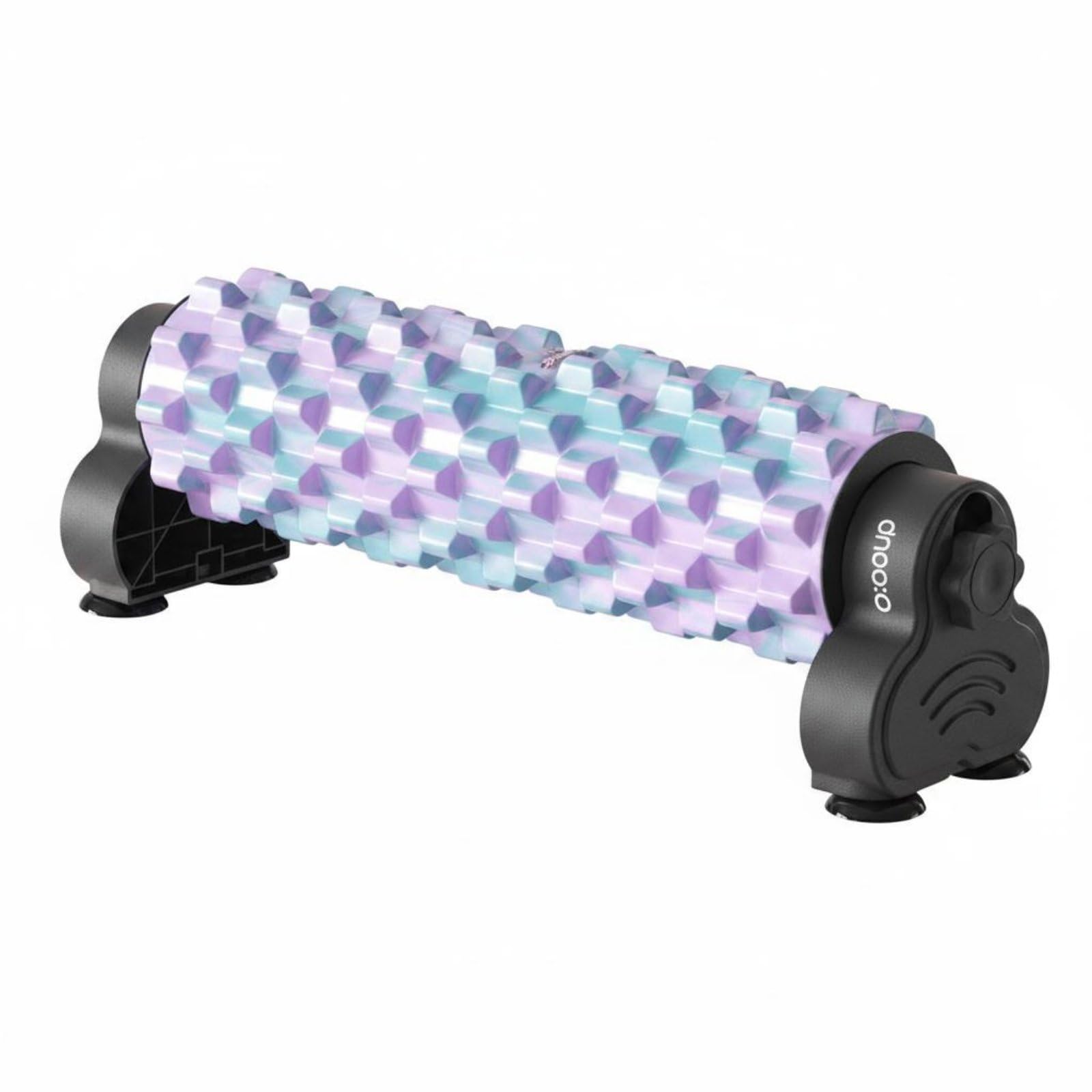 TISHITA Rullo Regolabile Rullo Schiuma Massaggio Spinale Base Solida Ventose Regolazione Punti Piramidali Profondi Materiale EVA PVC PP Adatto a Stretching, Viola+Blu