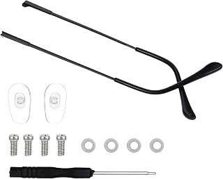 1Pair Metal Glasses Arm Replacement Universal Eyeglass Arm Replacement for Glasses Sunglasses(Black)
