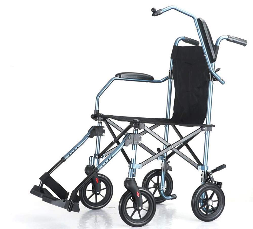 Wózki Inwalidzkie 8.8Kg Ultra Lekkie Krzesło Transportowe Wygodny Podłokietnik Podnóżek 110Kg Łożysko Nośne
