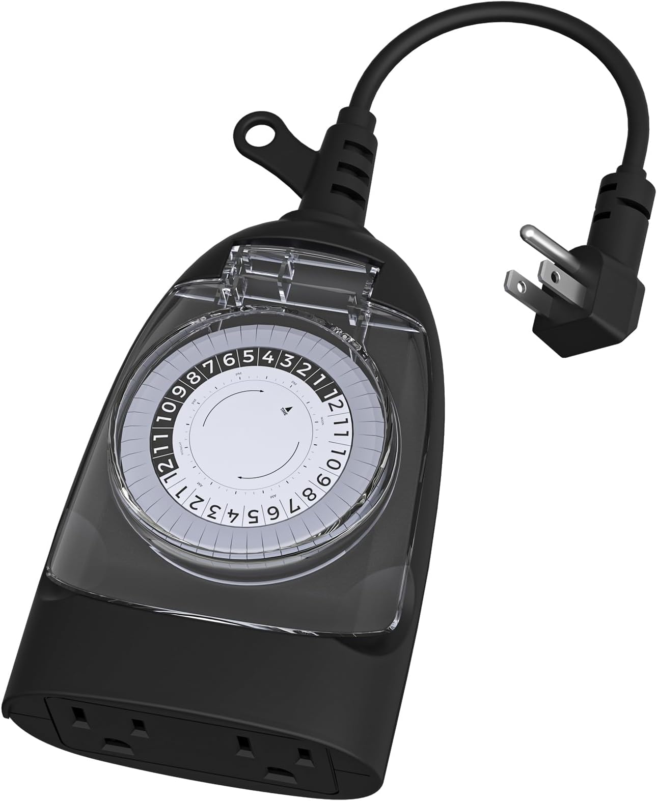 POWER ZONE TNO24111 Two Outlet 24 Hour Outdoor Reverse Ground Pin Placement Timer Electrical