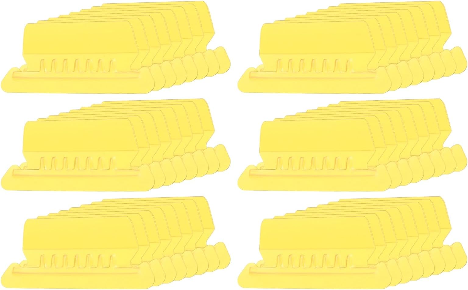 - PATIKIL 3 Inch File Folder Tabs, 48pcs Hanging File Tabs Plastic Labels Clear Transparent with Inserts for Hanging File Binders Quick Identification Organizer, Yellow Slot