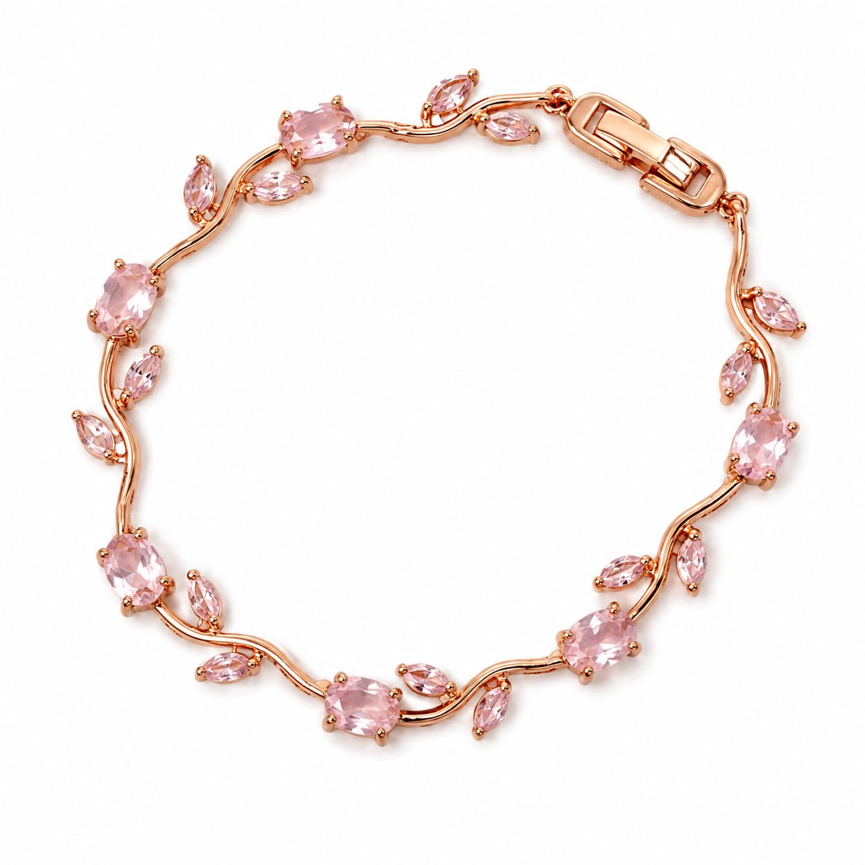 Gold Plated Floral Bracelet for Women | Elegant Link Bracelet | Fashion Jewelry | Ethnic Jewelry Gift for Girls & Women-picture-45