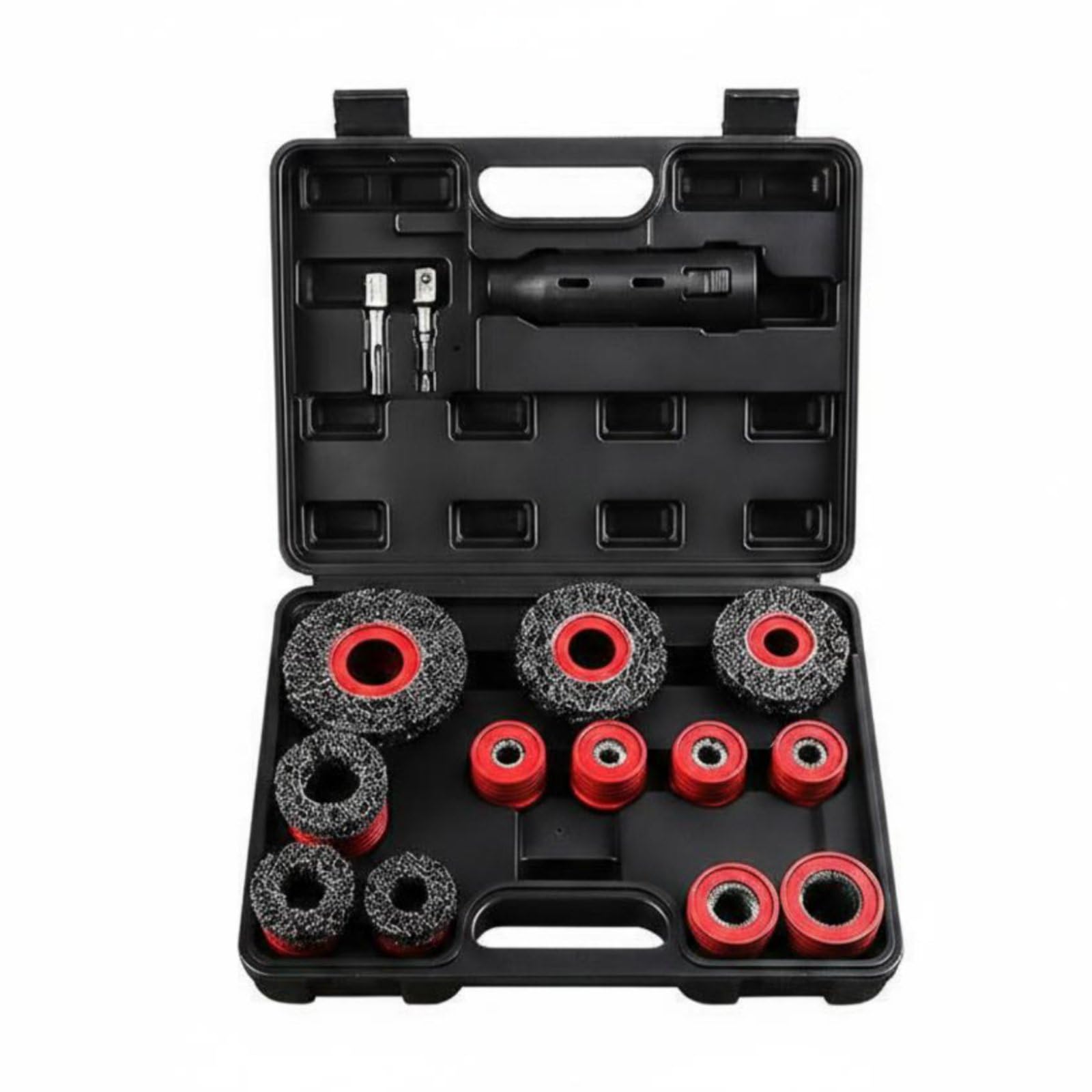 Spazzola per Pulizia Mozzo Ruota Spazzola Ruota Auto Spazzola Bulloni Strumento Versatile con Materiali Resistenti Adatta per Officina Manutenzione Veicoli Garage