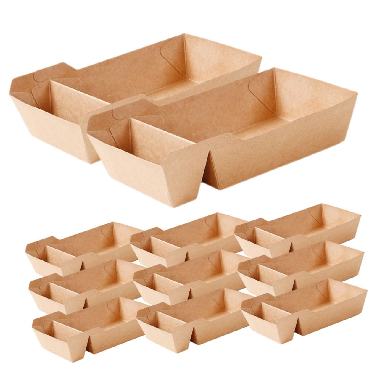 100pezzi Scatole Per Snack Kraft Contenitori Multifunzionali Per Fritte Dolci e Snack Per e Celebrazioni Design e Capiente