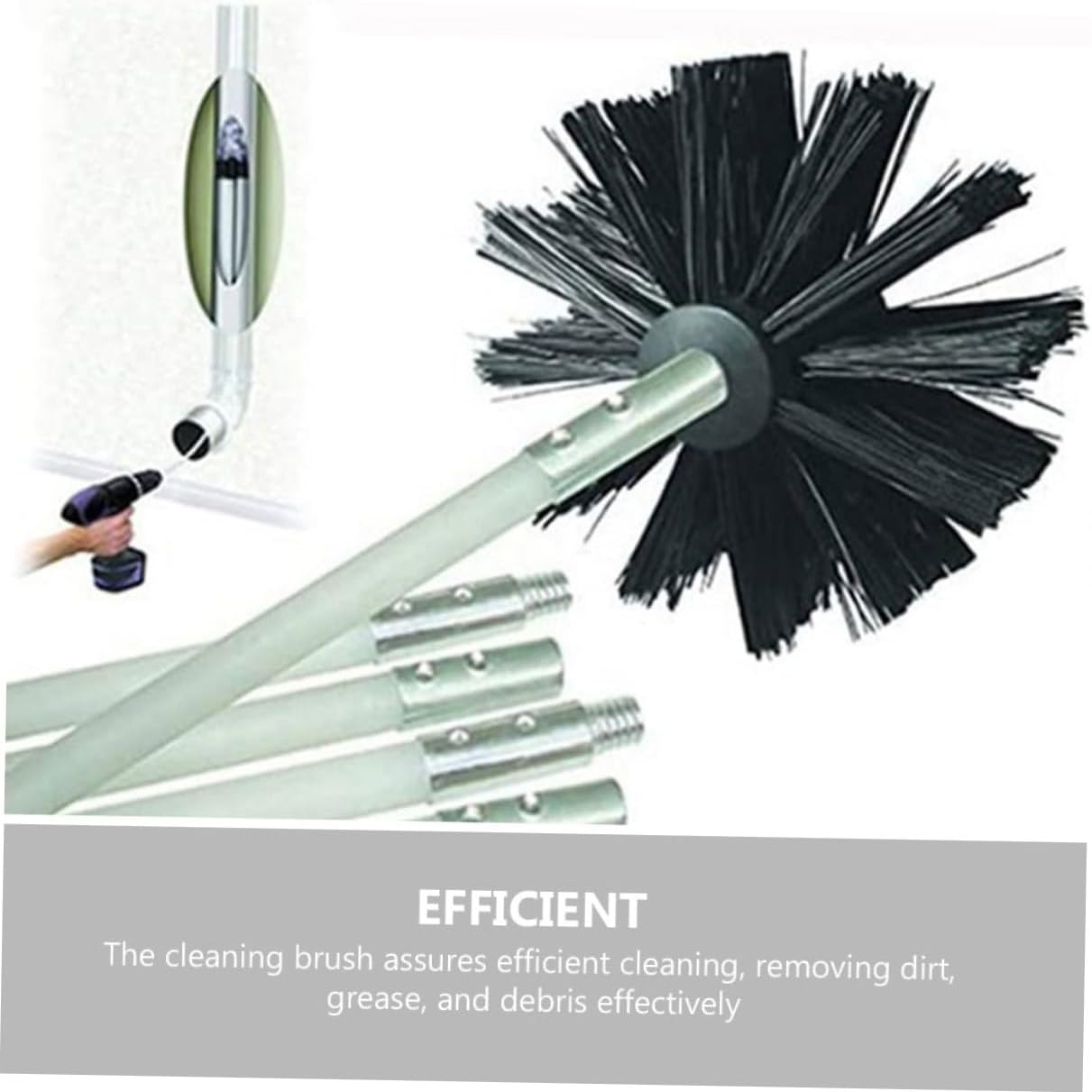 2pcs Chimney Cleaning Brush Kit Flexible Flue Cleaner for Woodstove and Fireplace Maintenance Brush for Efficient Soot Removal from Chimneys and Ducts