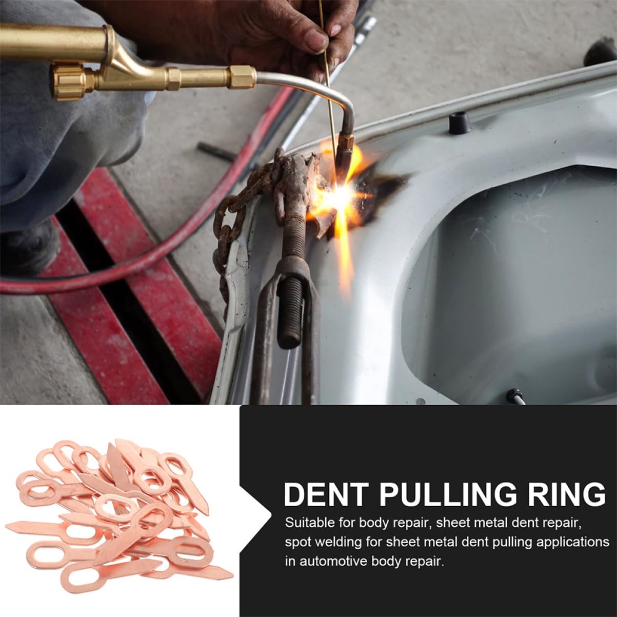 200Pièces Extracteur de Bosses pour Soudeur par Points Rondelles Extraction pour Réparation de Carrosserie Outils de Débosselage Automobile Accessoires de Précision