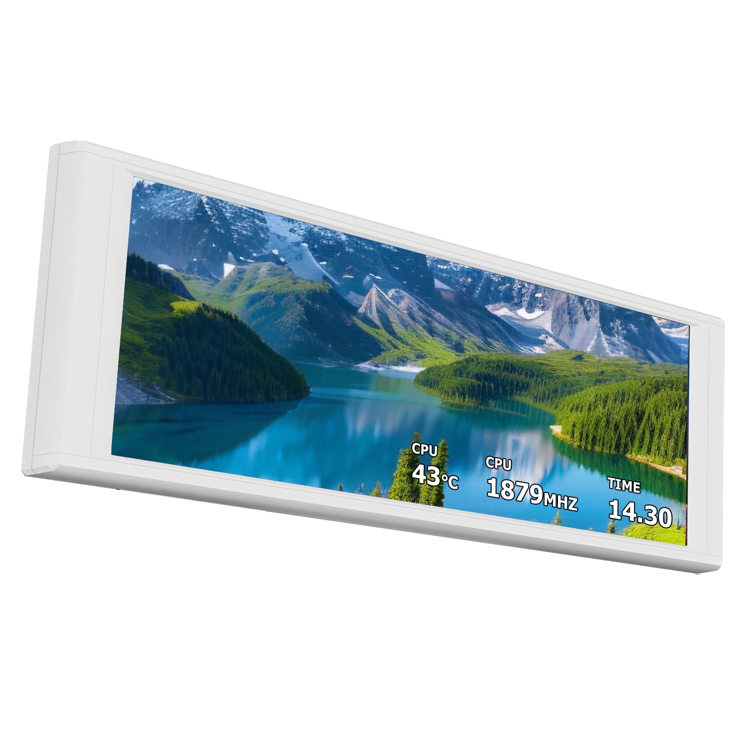 TR Trofeo Vision LCD White Edition Case Sub-Display Features a 6.86-inch Full-Color LCD Screen (rozdzielczość 1280x480) with Magnetic Panel Design. Support DIY Dynamic/Static Images