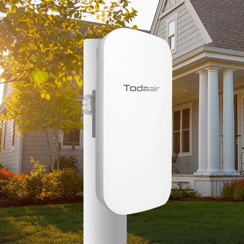 Outdoor WiFi Extender，WiFi Booster | AI Watchdog | Repeater&AP Mode｜IP65 Weatherproof | Up to 1200Mbps Dual Band WiFi Repeater | Covers Up to Least