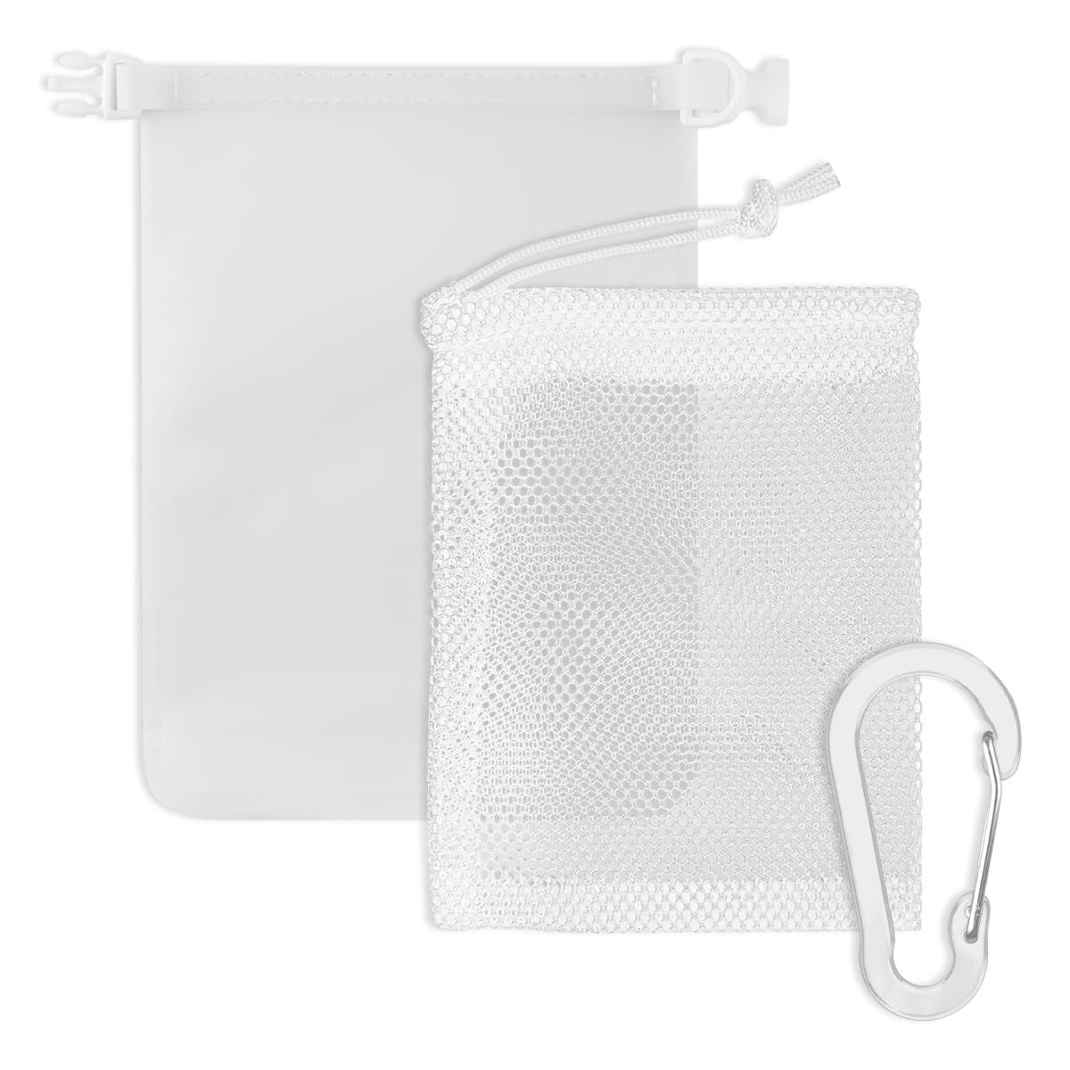 Lotsdonxia Shower Soap Bag, Nylon Material Multifunctional Waterproof and Leak-Proof Travel Wash Bath Soap Organizer, Suitable for Home, Business, Travel and Other Scenarios(White)