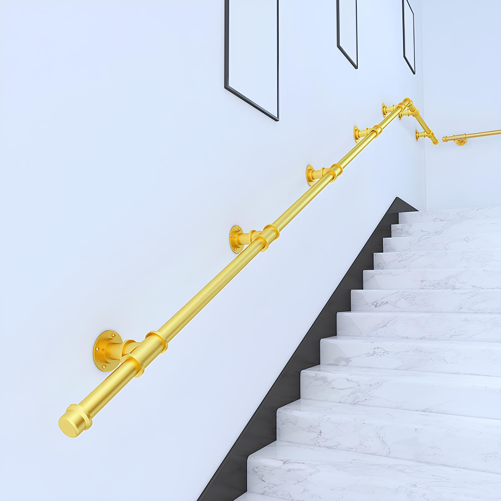 Barre d'appui antidérapante en tuyau de fer pour escalier intérieur extérieur