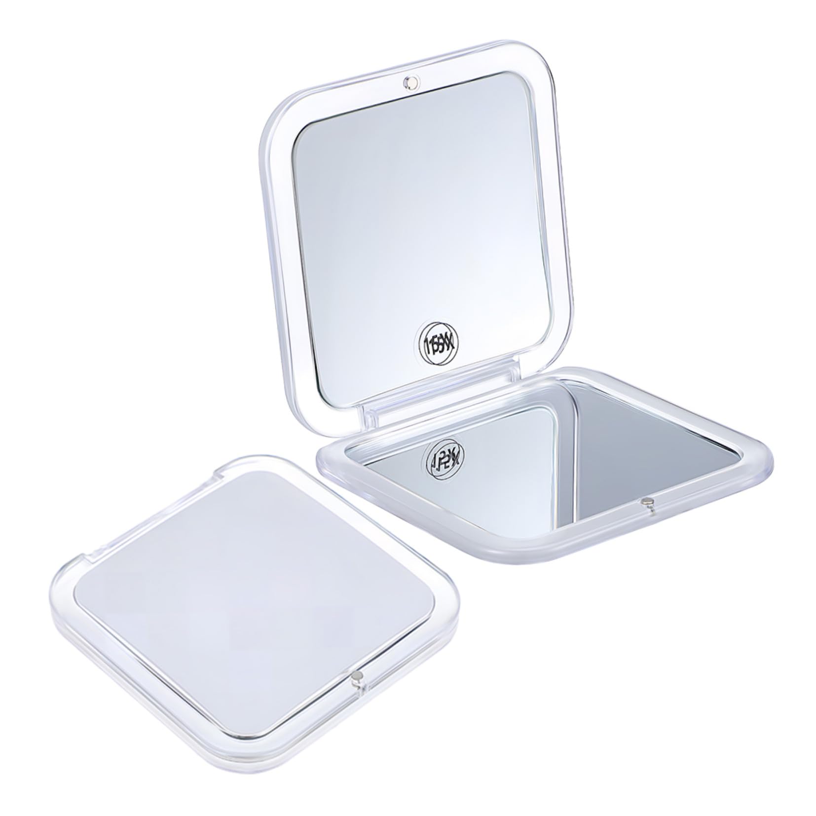 FRCOLOR 2pezzi Specchio Compatto Portatile Lati con Ingrandimento e Mini Specchio Tascabile per Trucco Pieghevole e Compatto per Borsa e Viaggio