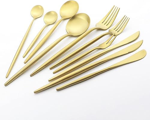 Miniatura 4 de Cuchara de mango largo, agitadores de café dorado mate, cuchara de té helado de 7.87 pulgadas, cucharadita de acero inoxidable 18/10 prémium para