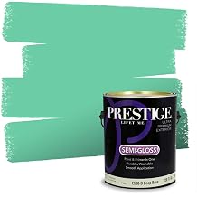 Prestige Paints E500-D-SW6986 Exterior Paint and Primer in One, 1-Gallon, Semi-Gloss, Comparable Match of Sherwin Williams Active, 1 Gallon, SW167-Active Green