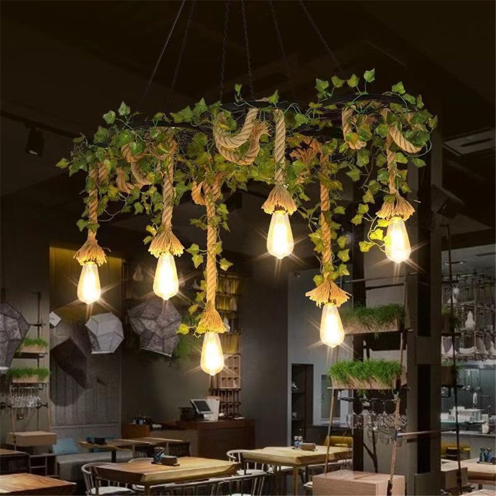 American Country Ristorante Ciondolo Luce Retrò Creatività Musica Ristorante Cassa Contatore Bar Caffè Latte Tè Negozio Abbigliamento Negozio Pianta Ciondolo Luce Lampadario (D 6 luci)