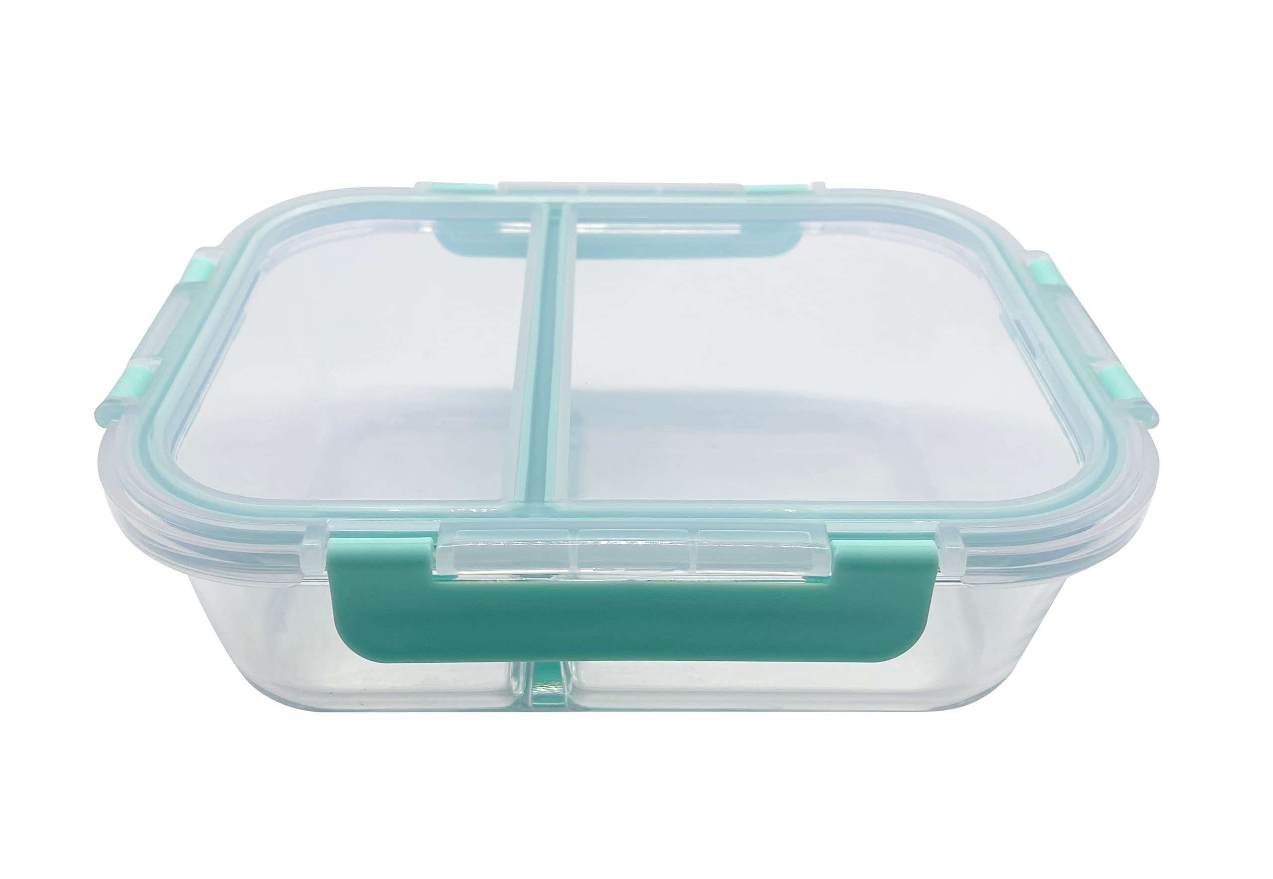 Cuisine art 1500ml glass food container with two compartments (high divider)