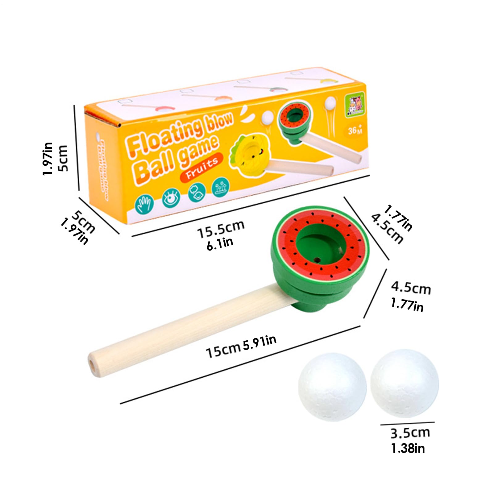 Jeu De Balle Flottante En Bois – Exercice De Respiration, 2 Balles, Développement Cognitif !