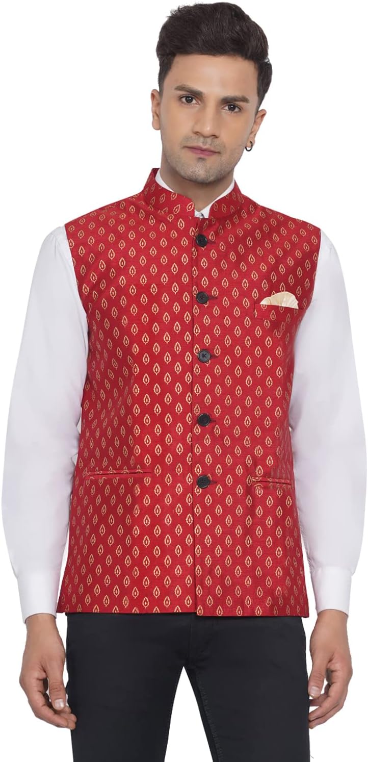 Veera Paridhaan Men's Banarasi Nehru Jacket (VP007307)