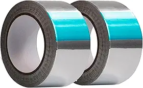 Fita Metalizada Aluminizada Manta Térmica Dutor Ar Condicionado Caixa Isopor 48mm x 50m Emenda Forte (2)
