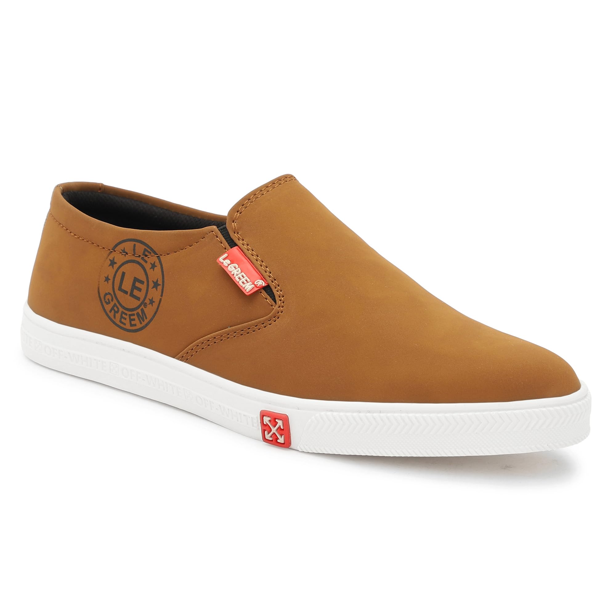 le greem Men's Slip-On Casual Shoes | Trendy Black Loafers Lightweight & Comfortable Walking Footwear-picture-59
