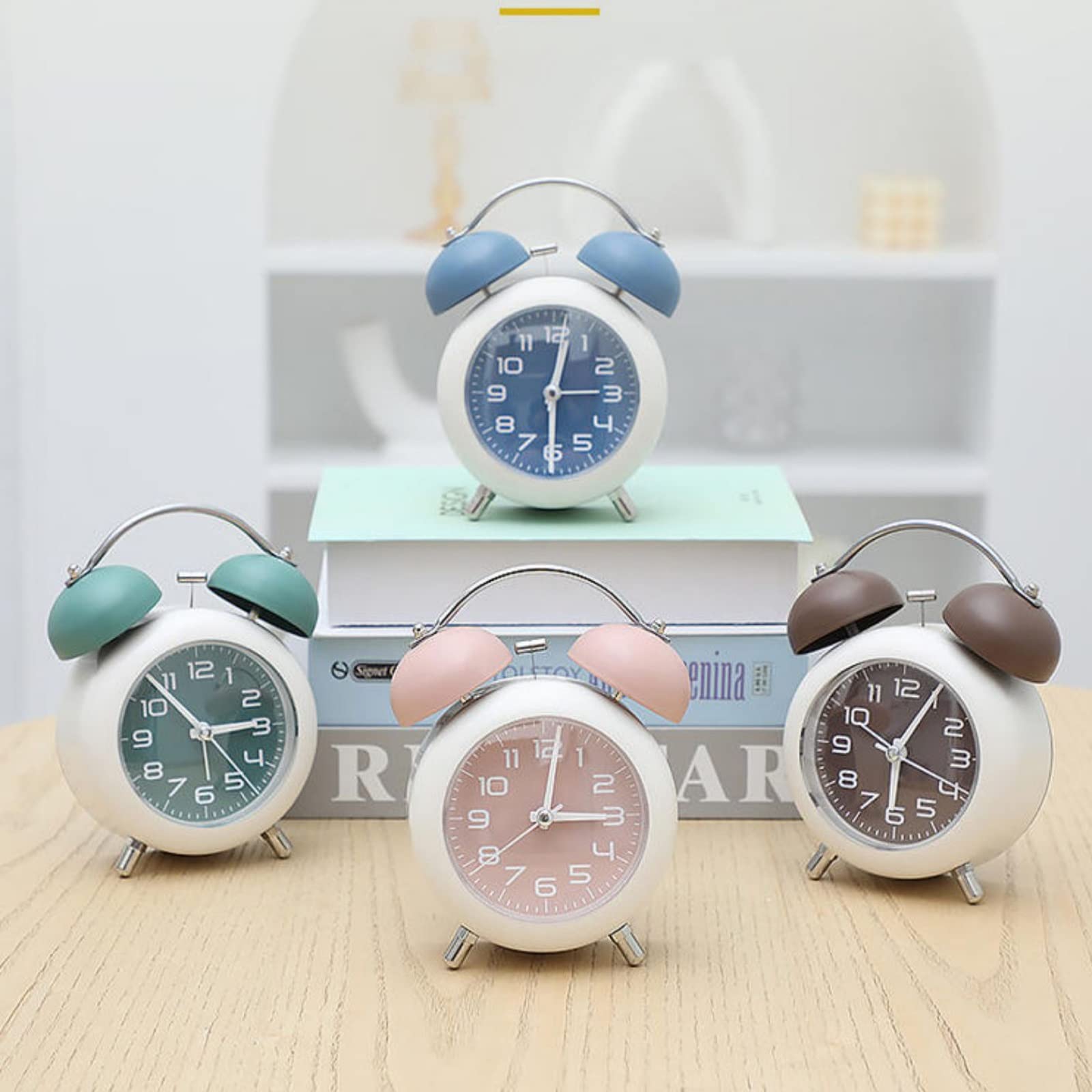Sveglia/Orologio Digitale, Sveglia A Doppia Campana, Orologio Analogico Da Tavolo, Sveglia Rumorosa Senza Ticchettio, A Batteria, Per Soggiorno, Camera Da Letto, Cucina, Arredamento Per Chi Dorme Prof