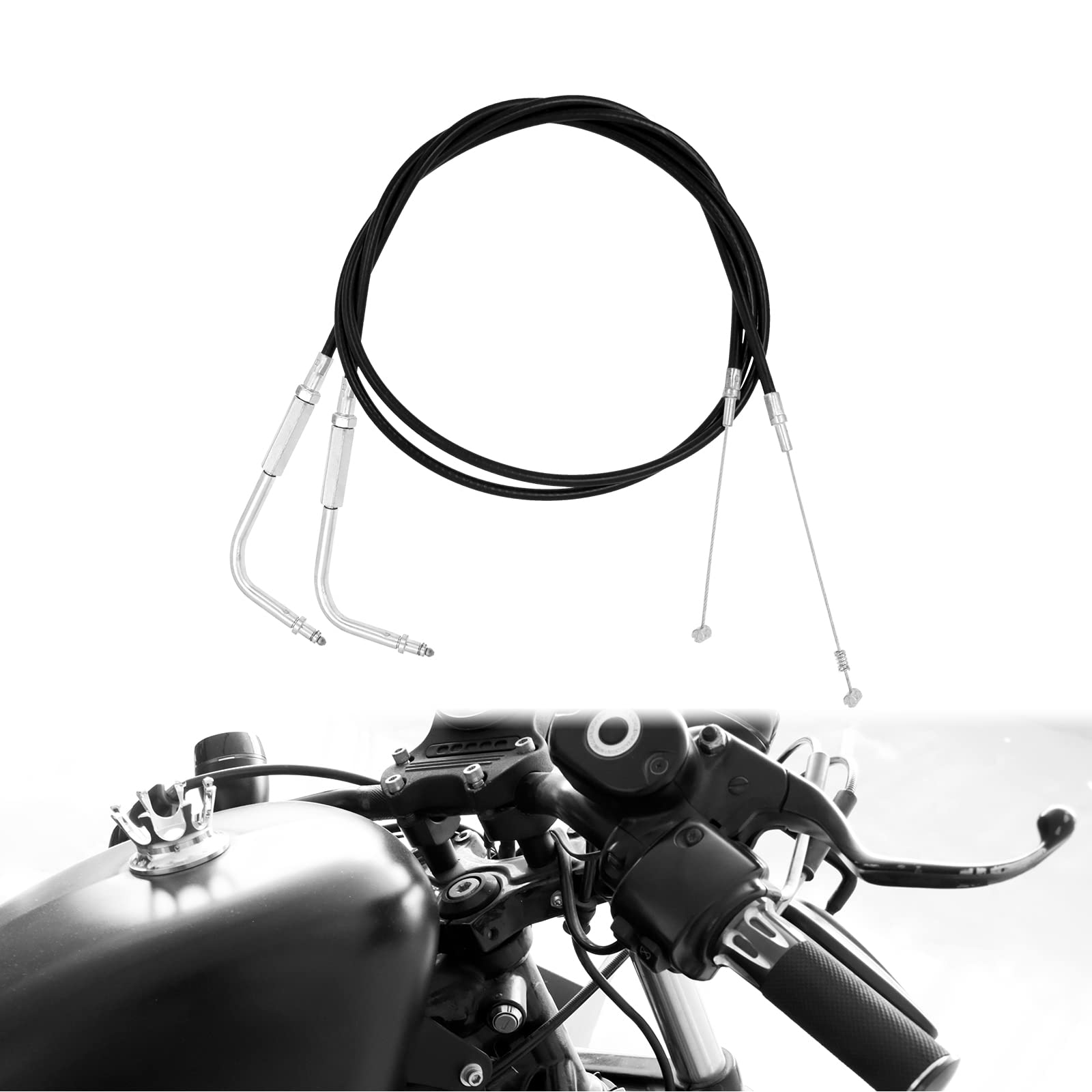 Buy HCmotorku Motorcycle Throttle Cable Wire Fit For Harley Sportster Iron XL883 XL1200 Dyna