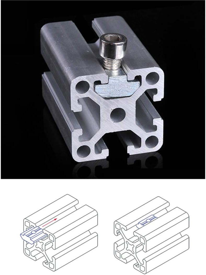 Generic T-Track Sliding Hammer Nut T Block Square Nuts M3 M4 M5 M6 M8 For 2020 3030 4040 Aluminum Profile Fasten - (Size: 3030-M8(10pcs))