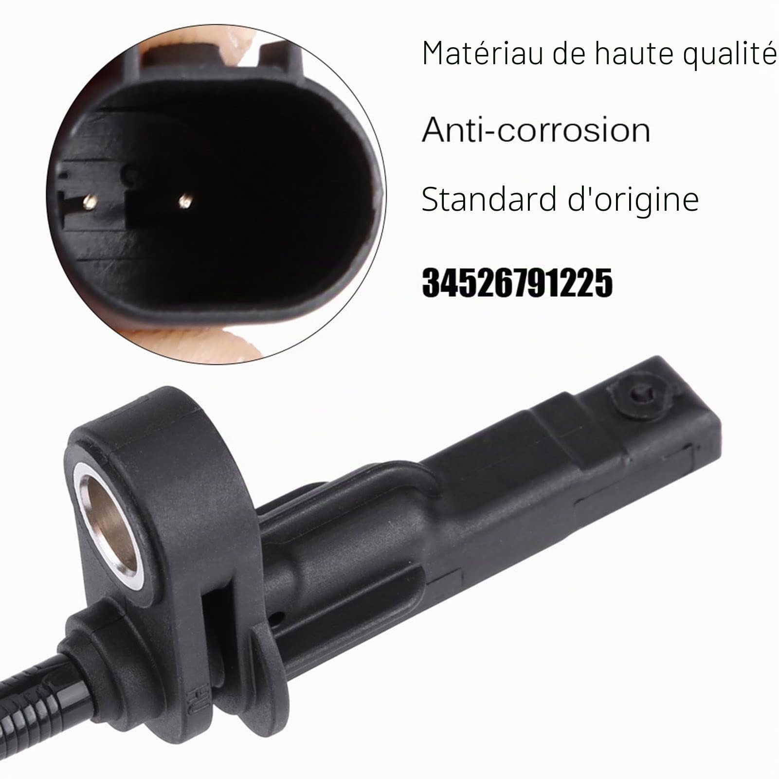 Capteur de vitesse de roue ABS arrière gauche et droite pour F20 F21 F30, remplace 34526791225, capteur ABS de voiture, matériau ABS haute qualité