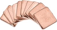 Vista 11 de uxcell Disipador térmico de cobre térmico de chipset IC plano para CPU GPU 0.591 x 0.591 x 0.047 in 10pcs