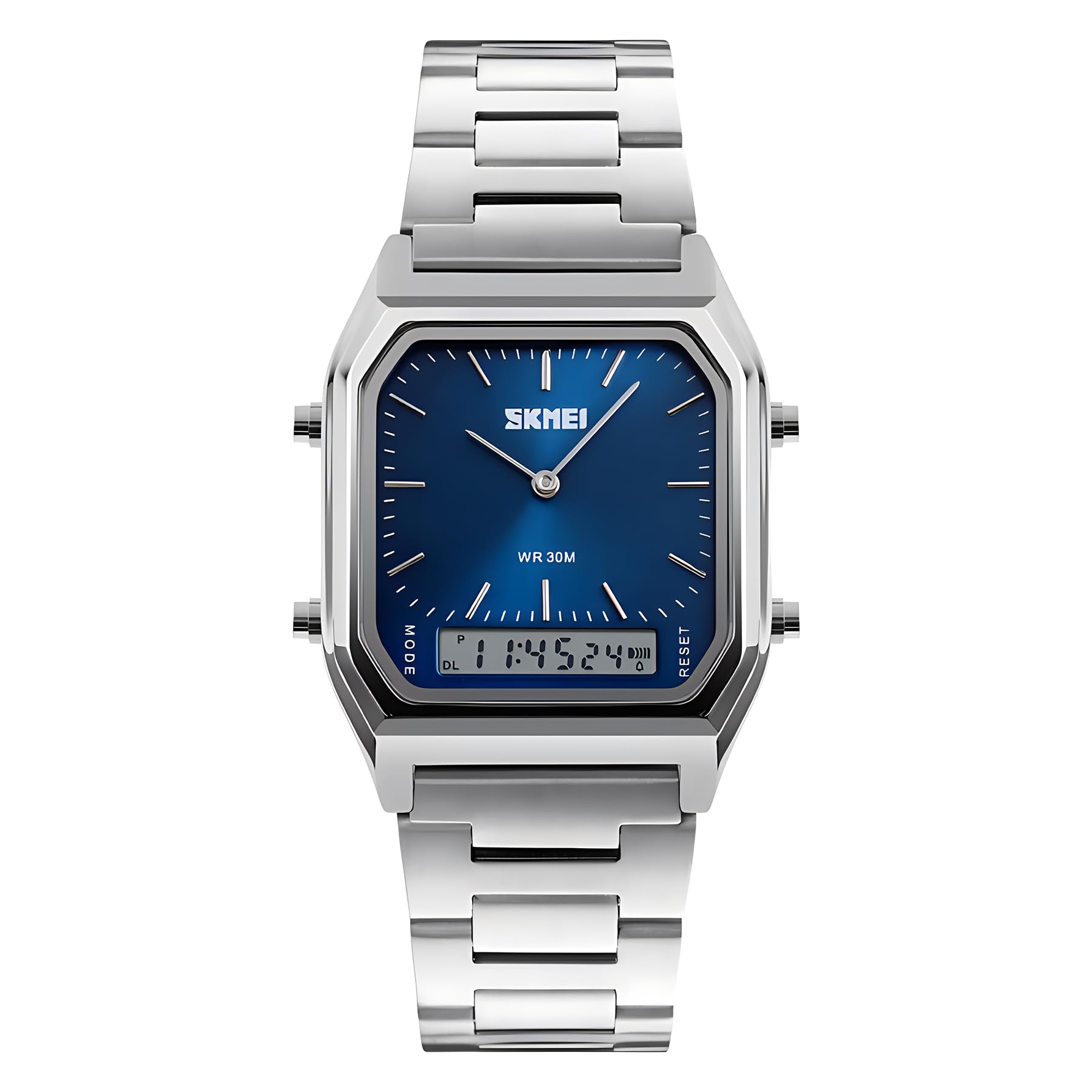 Gosasa Unisex Wrist Watch, Waterproof Military Analog Digital Watches with LED Multi Time Chronograph, Stainless Steel Business Watches for Men, Blue, Medium, casual (B07Z5S7Q31) Amazon Price History, Amazon Price Tracker