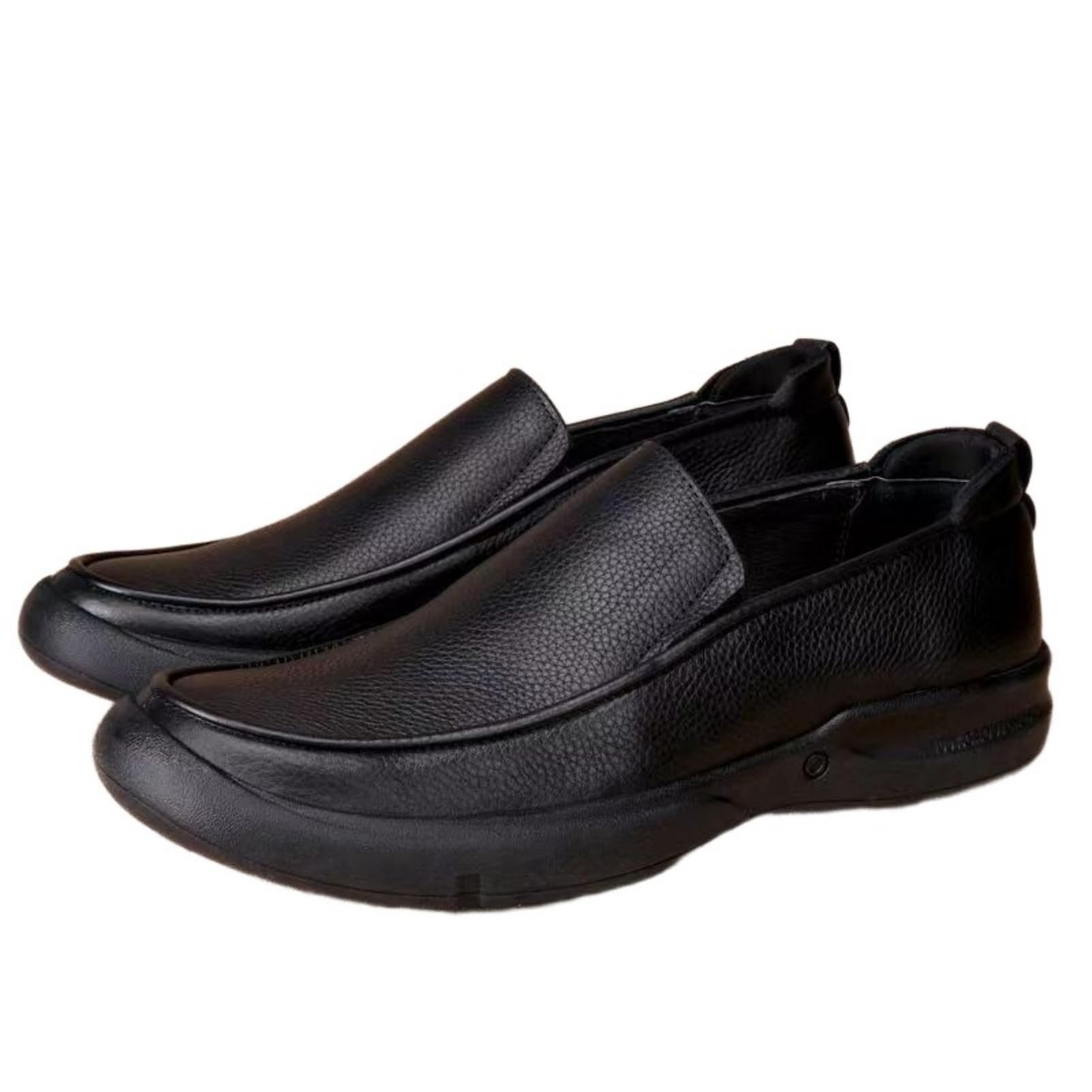 Amtopiyo Mocasines de piel auténtica suave para hombre, zapatos de vestir formales