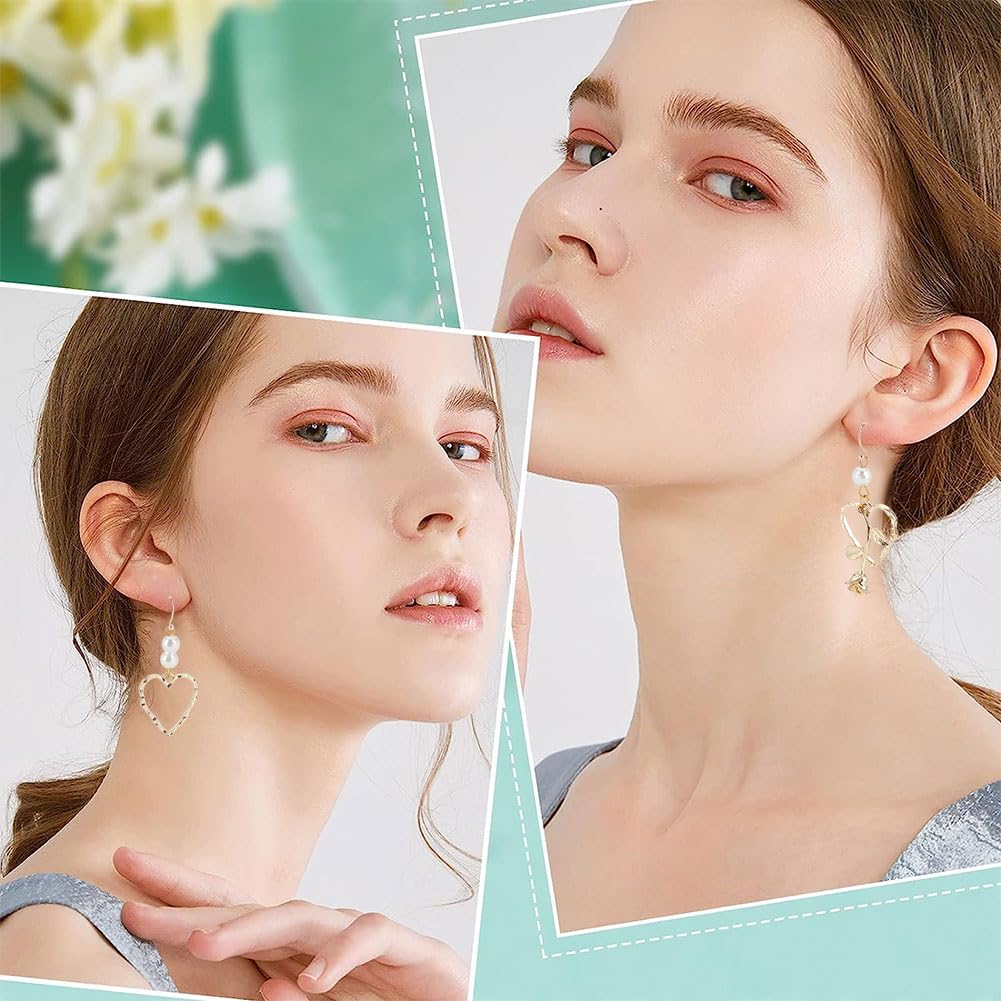 20 Pezzi Gancio Per Orecchini In Acciaio Placcato Oro 35 Mm - Foto 7